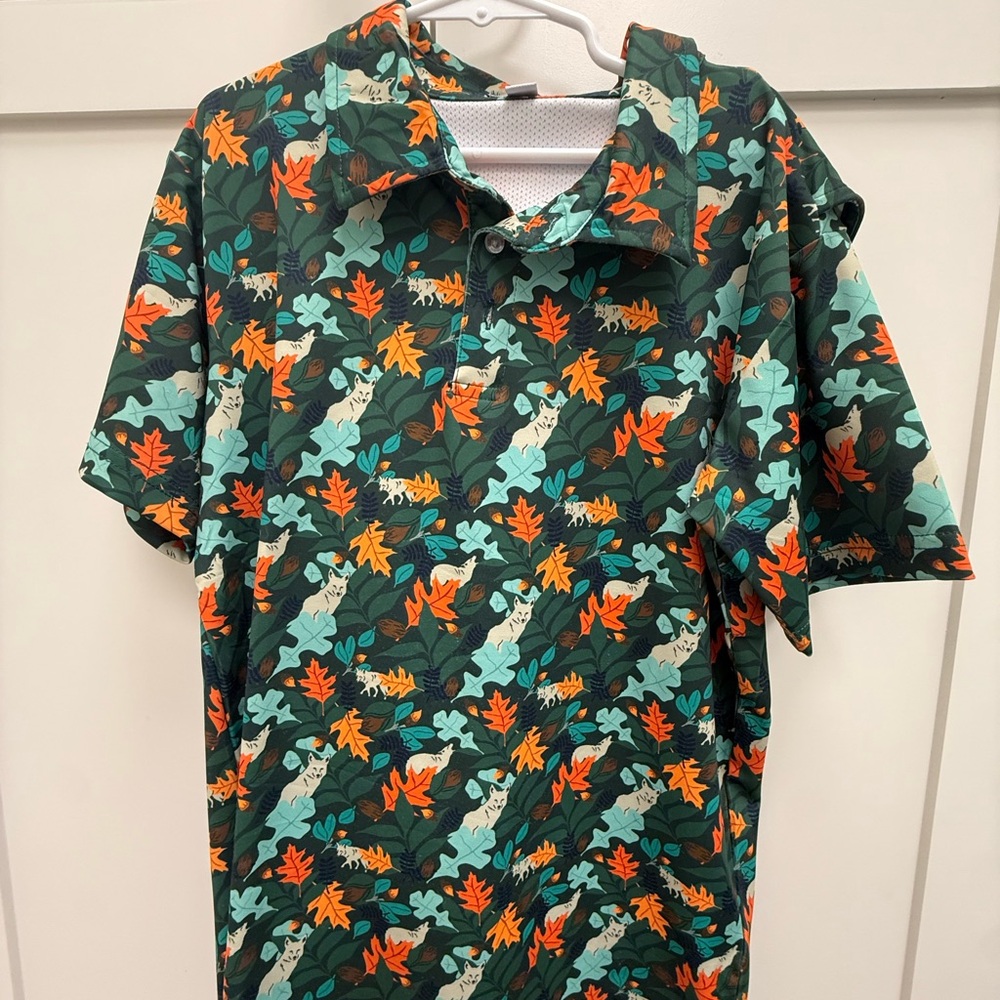 Blue Quail Multicolor Leaf Print Shirt
